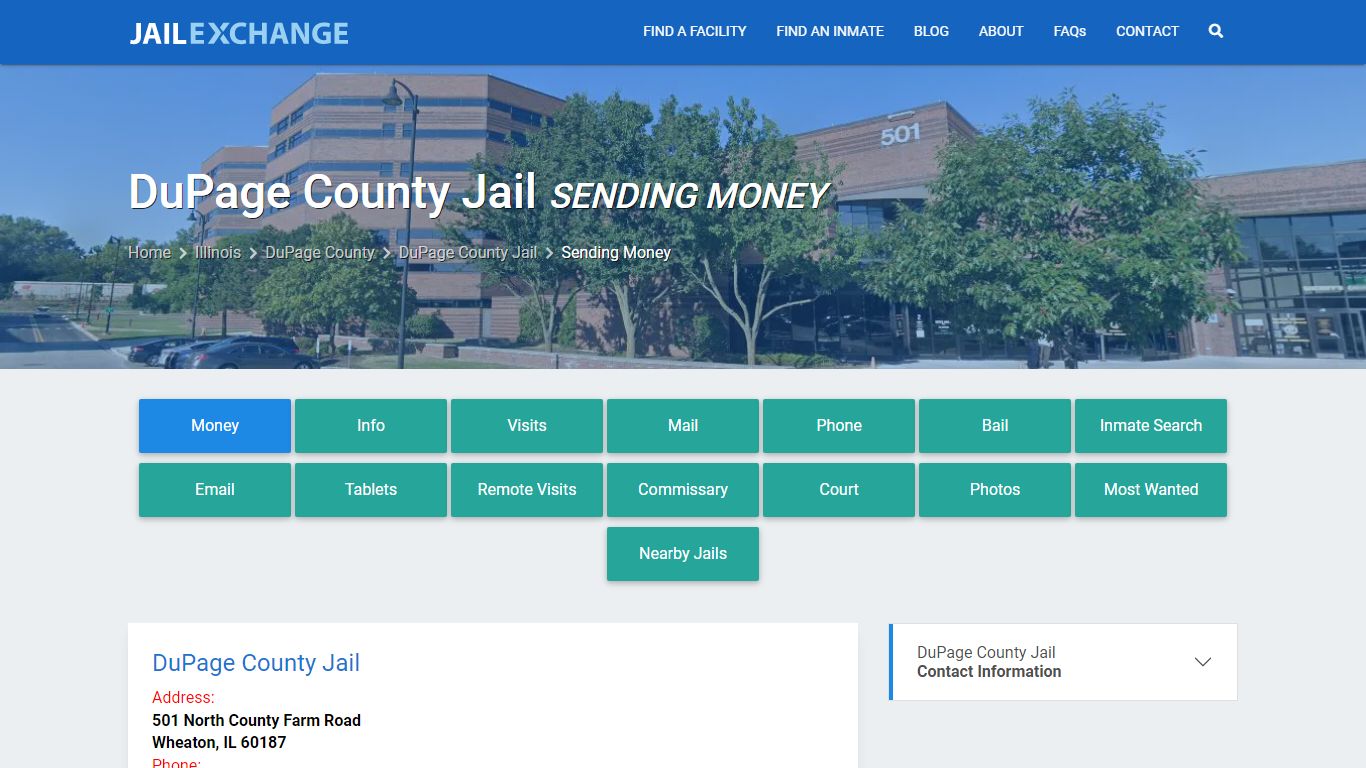 Send Money to Inmate - DuPage County Jail, IL - Jail Exchange