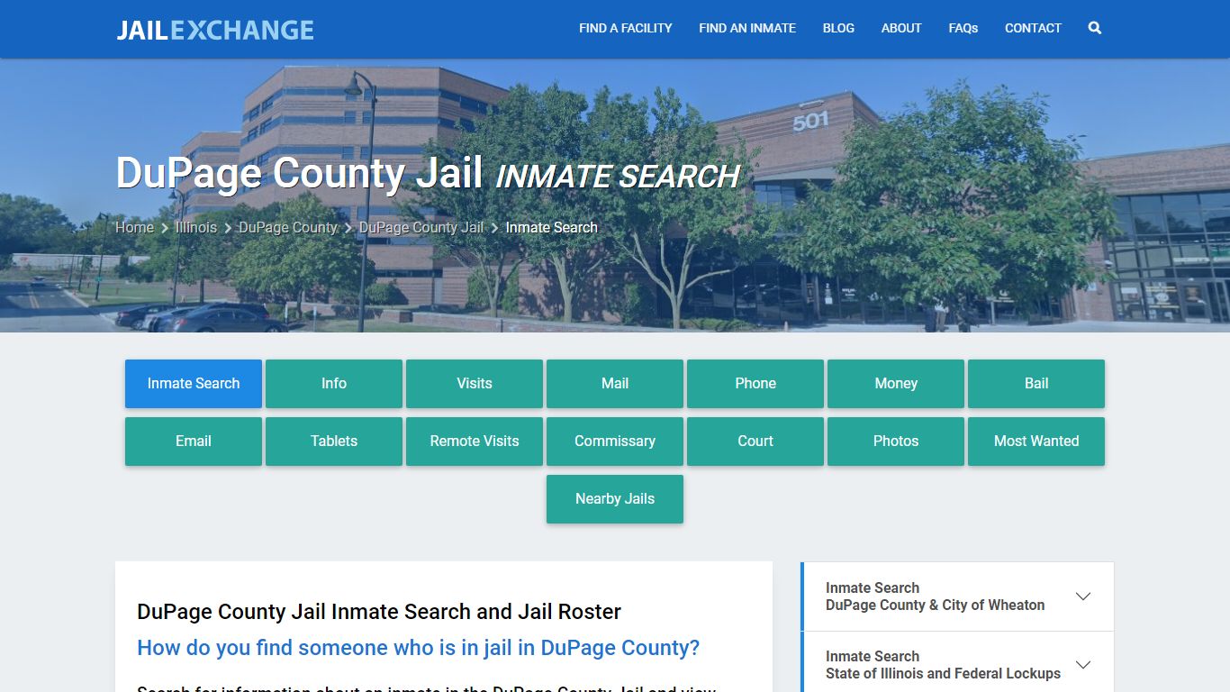 Inmate Search: Roster & Mugshots - DuPage County Jail, IL - Jail Exchange
