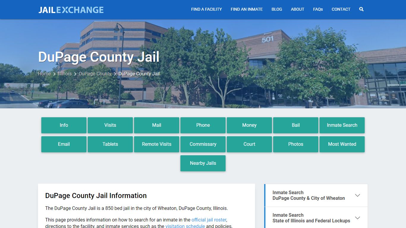 DuPage County Jail, IL Inmate Search, Information